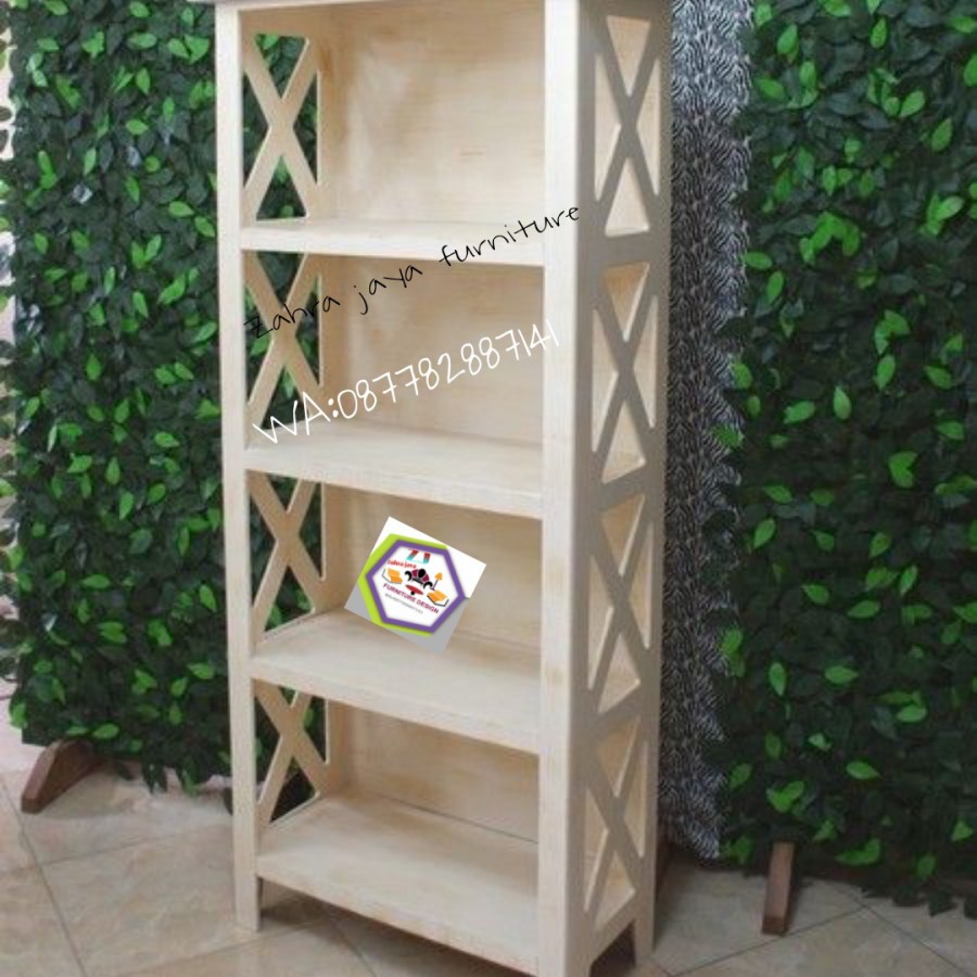 Rak Buku / Mainan Dll.Kayu Jati Belanda - Semua Warna, All Size